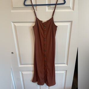 Midi sun dress button front